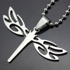 New Women’s Dragonfly Stainless Steel Titanium Pendant Necklace